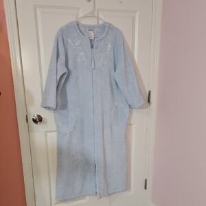 Collette Miss Elaine Soft Blue Fleece  Robe